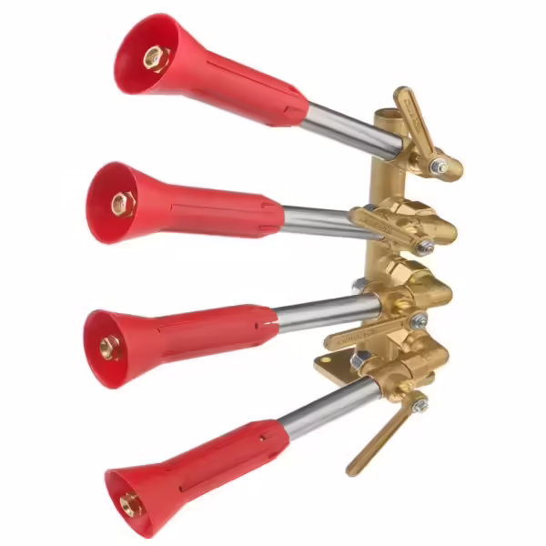 Colonnetta irrorante a 4 getti completa Di portaugello ciclone con diffusore &ldquo;turbo&rdquo; Con ugello standard a cono da 1,5 mm