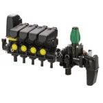 Distributore volumetrico elettrico a 5 vie + 2 per agitatore