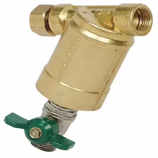 Filtro autopulente in ottone sulla mandata