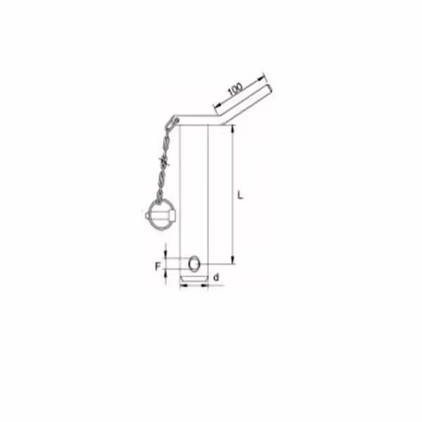 Perno con maniglia d. 25 lunghezza 135 cm