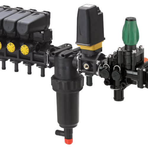 Distributore volumetrico elettrico a 5 vie + 2 rubinetti supplementari